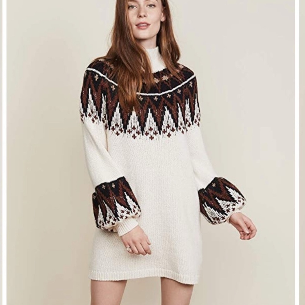 NWT Free People Neutral Knit Dress - Picture 2 of 7